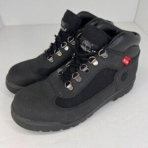 Timberland Helcor Mens 243330 Black Canvas Mid Top Size 6 Hiking Boots